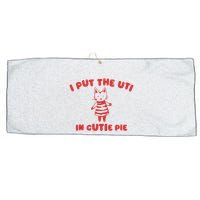 I Put The Uti In Cutie Pie Large Microfiber Waffle Golf Towel