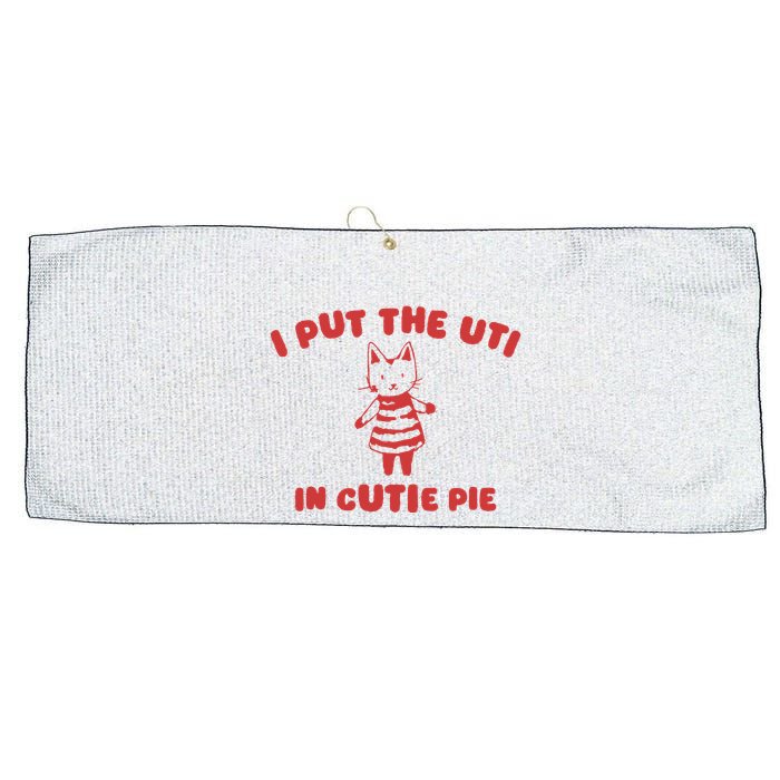 I Put The Uti In Cutie Pie Large Microfiber Waffle Golf Towel