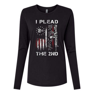 I Plead The 2nd We The People USA Flag AR 15 Rifle Womens Cotton Relaxed Long Sleeve T-Shirt