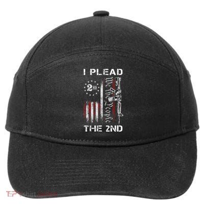 I Plead The 2nd We The People USA Flag AR 15 Rifle 7-Panel Snapback Hat