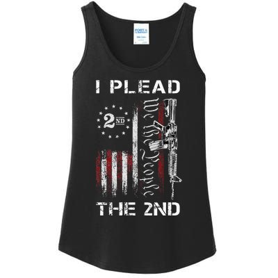 I Plead The 2nd We The People USA Flag AR 15 Rifle Ladies Essential Tank