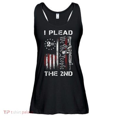I Plead The 2nd We The People USA Flag AR 15 Rifle Ladies Essential Flowy Tank