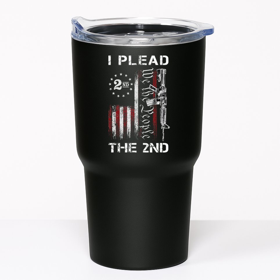 I Plead The 2nd We The People USA Flag AR 15 Rifle Tumbler
