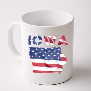 Iowa Proud United States America Patriot Flag Us Pride Gift Coffee Mug