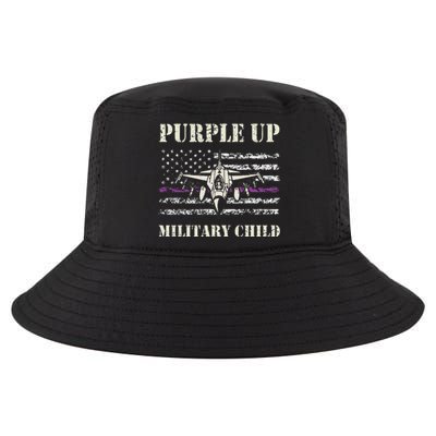 I Purple Up Month Of Military Child Us Flag Cool Comfort Performance Bucket Hat