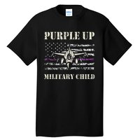 I Purple Up Month Of Military Child Us Flag Tall T-Shirt