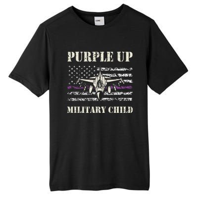 I Purple Up Month Of Military Child Us Flag Tall Fusion ChromaSoft Performance T-Shirt