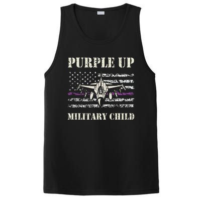 I Purple Up Month Of Military Child Us Flag PosiCharge Competitor Tank