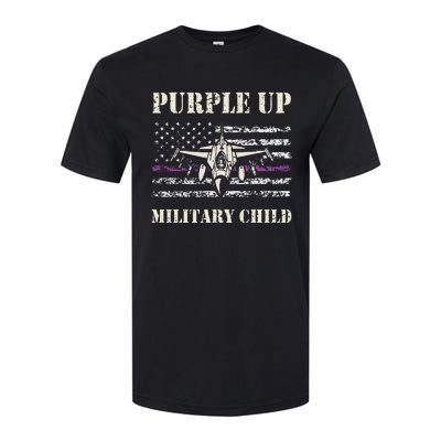 I Purple Up Month Of Military Child Us Flag Softstyle CVC T-Shirt