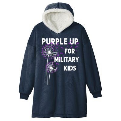 I Purple Up For Military Soldier Dandelion Tees Hooded Wearable Blanket