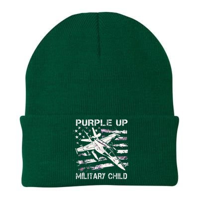 I Purple Up Month Of Military Child Knit Cap Winter Beanie