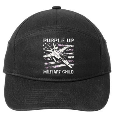 I Purple Up Month Of Military Child 7-Panel Snapback Hat