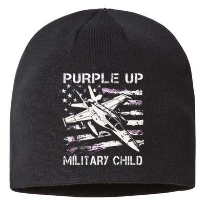 I Purple Up Month Of Military Child Sustainable Beanie