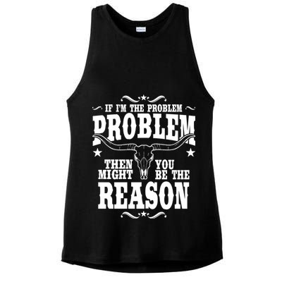 If Problem Vintage Then You Might Be Reason Ladies PosiCharge Tri-Blend Wicking Tank
