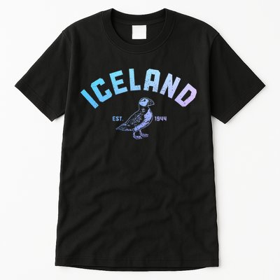 Iceland Puffin Vintage Icelandic Souvenir Tall T-Shirt
