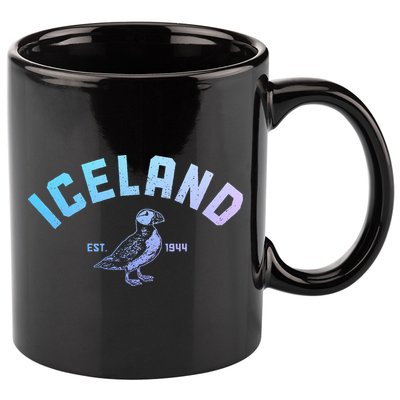 Iceland Puffin Vintage Icelandic Souvenir 11oz C Handle Ceramic Mug