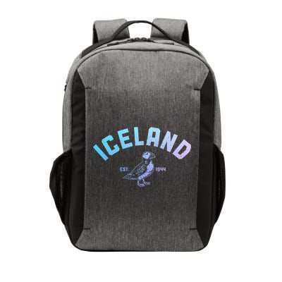 Iceland Puffin Vintage Icelandic Souvenir Vector Backpack