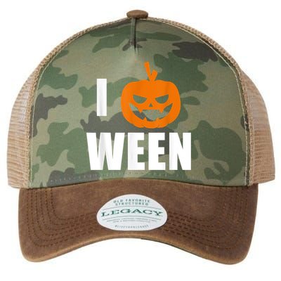 I Pumpkin Ween Funny Halloween Joke Quote Legacy Tie Dye Trucker Hat