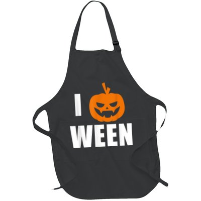I Pumpkin Ween Funny Halloween Joke Quote Apron