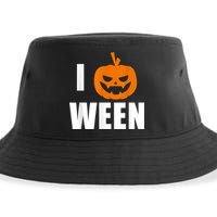 I Pumpkin Ween Funny Halloween Joke Quote Sustainable Bucket Hat