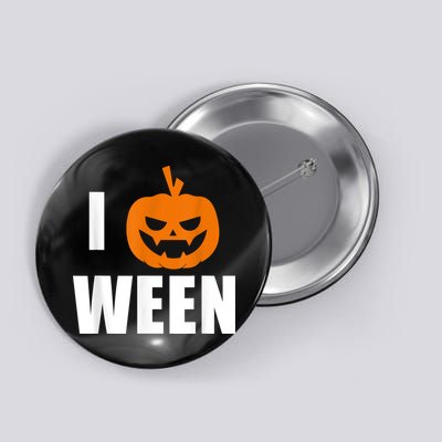 I Pumpkin Ween Funny Halloween Joke Quote Button