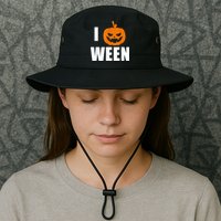 I Pumpkin Ween Funny Halloween Joke Quote Bucket Hat