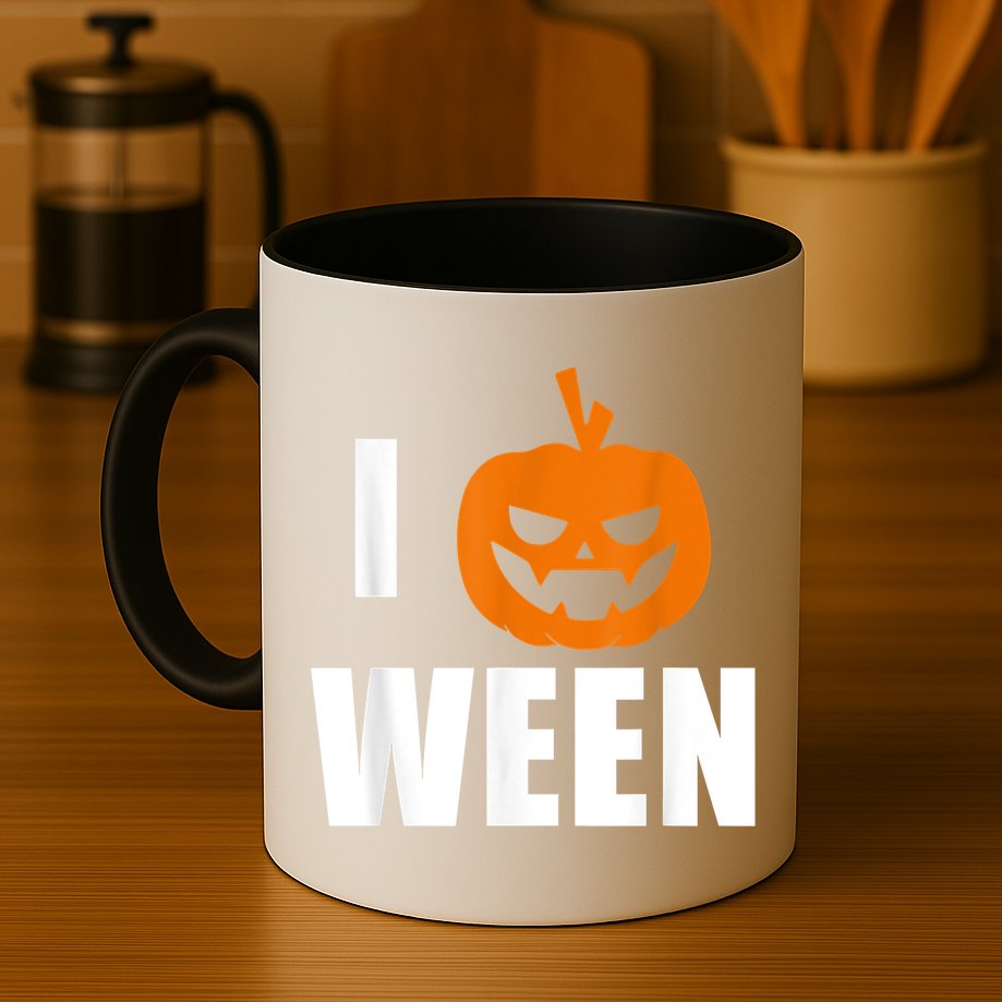 I Pumpkin Ween Funny Halloween Joke Quote Mug
