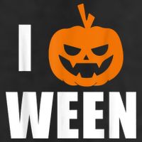 I Pumpkin Ween Funny Halloween Joke Quote Beanie