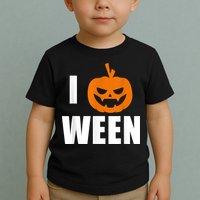 I Pumpkin Ween Funny Halloween Joke Quote Toddler T-Shirt