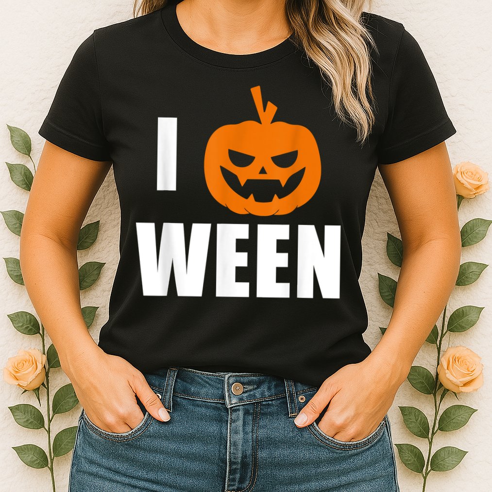 I Pumpkin Ween Funny Halloween Joke Quote Womens T-Shirt