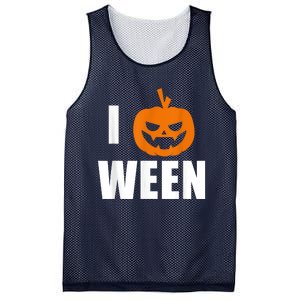 I Pumpkin Ween Funny Halloween Joke Quote Mesh Reversible Basketball Jersey Tank