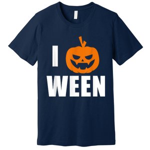 I Pumpkin Ween Funny Halloween Joke Quote Premium T-Shirt