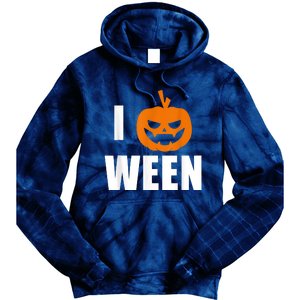 I Pumpkin Ween Funny Halloween Joke Quote Tie Dye Hoodie