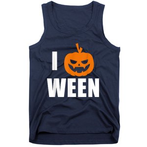 I Pumpkin Ween Funny Halloween Joke Quote Tank Top