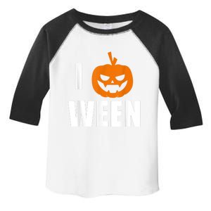 I Pumpkin Ween Funny Halloween Joke Quote Toddler Fine Jersey T-Shirt