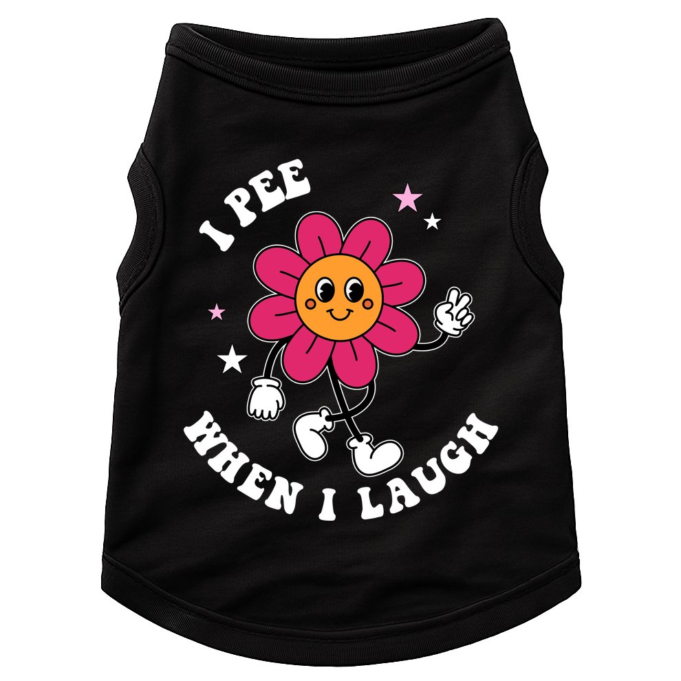 I Pee When I Laugh Funny Doggie Tank