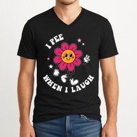I Pee When I Laugh Funny V-Neck T-Shirt