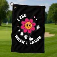 I Pee When I Laugh Funny Golf Towel