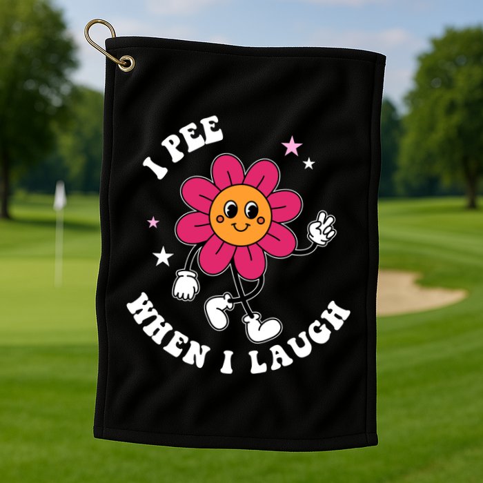 I Pee When I Laugh Funny Golf Towel