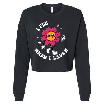 I Pee When I Laugh Funny Cropped Pullover Crew