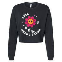I Pee When I Laugh Funny Cropped Pullover Crew