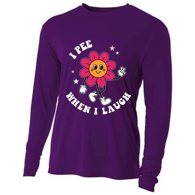 I Pee When I Laugh Funny Cooling Performance Long Sleeve Crew