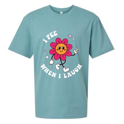 I Pee When I Laugh Funny Sueded Cloud Jersey T-Shirt