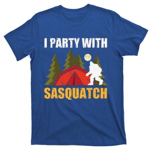 I Party With Sasquatch Halloween Bigfoot Camping Camper Gift T-Shirt