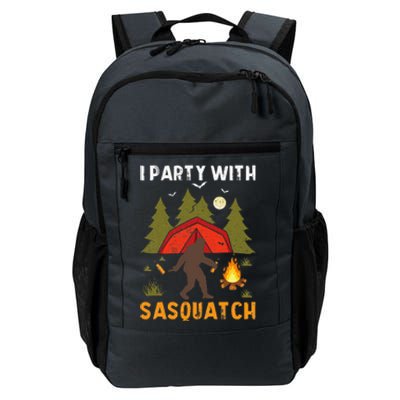 I Party With Sasquatch Halloween Bigfoot Camping Camper Daily Commute Backpack