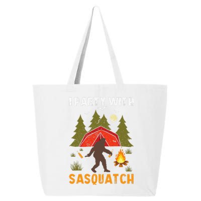 I Party With Sasquatch Halloween Bigfoot Camping Camper 25L Jumbo Tote