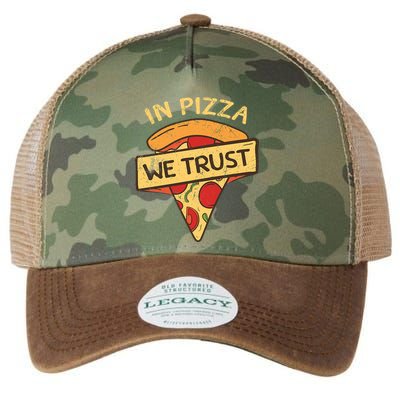 In Pizza We Trust Pizza Lover Legacy Tie Dye Trucker Hat