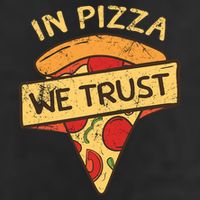 In Pizza We Trust Pizza Lover 7 Panel Mesh Trucker Snapback Hat