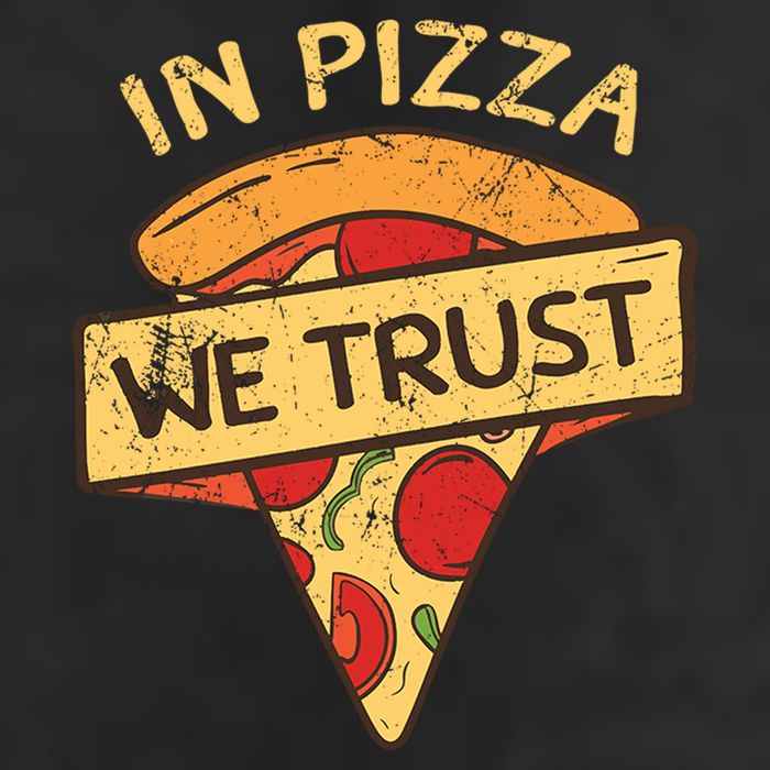 In Pizza We Trust Pizza Lover 7 Panel Mesh Trucker Snapback Hat