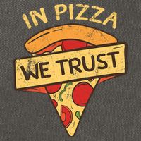 In Pizza We Trust Pizza Lover Cotton Canvas Backpack